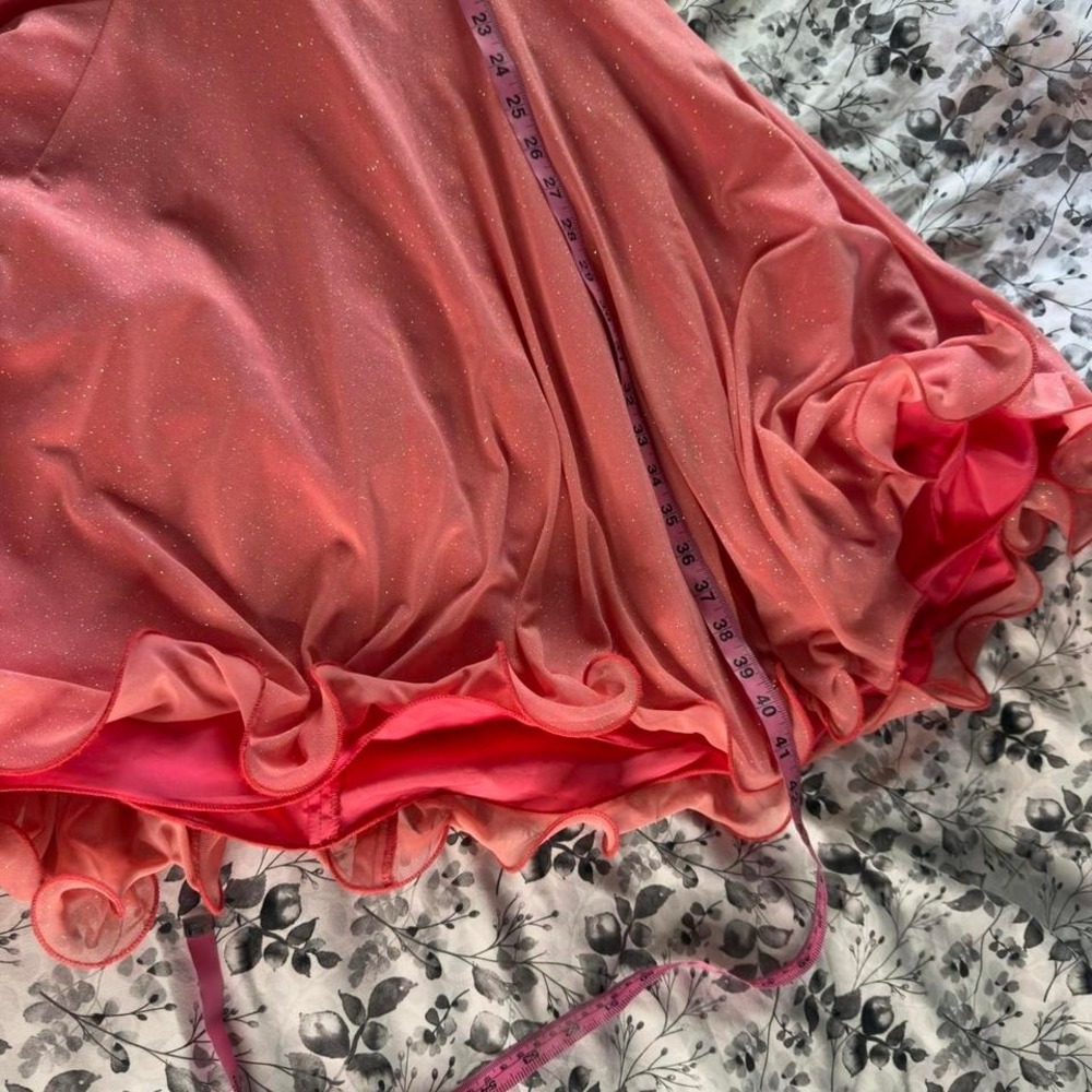 Vintage 80s Pink Sparkling Sweetheart Halter Fit and Flare Dress size S/M - Picture 6 of 7